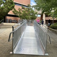 Commercial wheelchair ramp installed for safe access at University of Maryland Baltimore by Lifeway Mobility