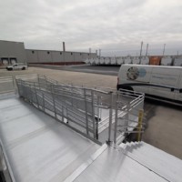 commercial ADA wheelchair ramp with stairs by Lifeway Mobility
