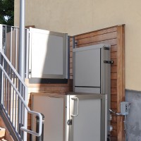 Garaventa Genesis OPAL Outdoor Vertical Platform Lift by Lifeway Mobility