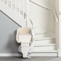 Otolift stair lift by Lifeway Mobility with folded seat