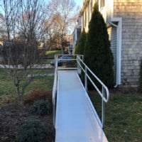 aluminum wheelchair ramp installed in Plymouth MA by Lifeway Mobility