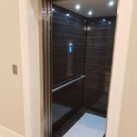 Savaria Eclipse home elevator metallic elm cab finish by Lifeway Mobility