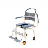 roll in shower chair ShowerBuddy SB6C light with armrest folded up