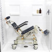 >Roll-In Shower Transfer System with Tilt Seat 