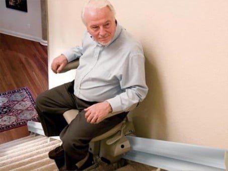 Bruno stair lift man coming up