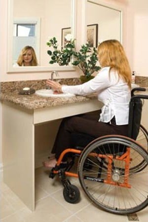 Wheelchair-accessible sink