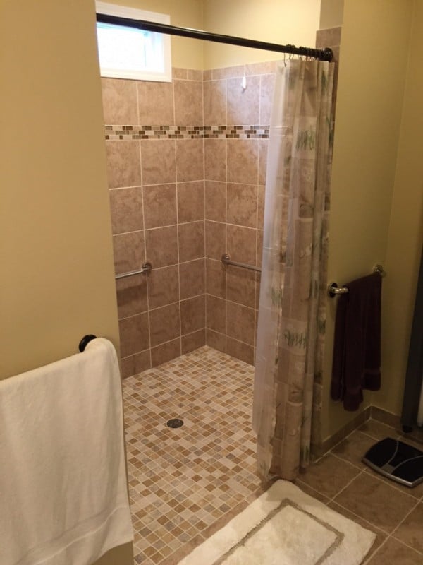 Walk-in shower-installation-in-home-in-Naperville-IL-by-Lifeway-Chicagoland