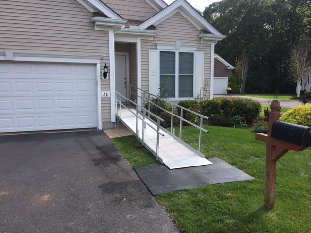 EZ Pathway 3G Aluminum ramp installation by Lifeway Mobility in Connecticut