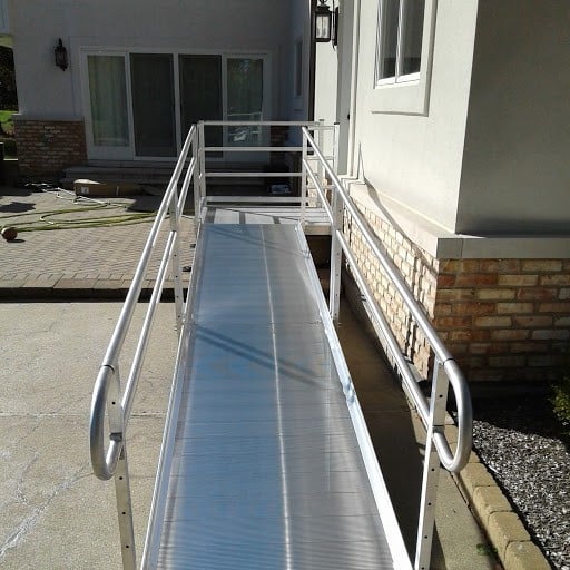 Aluminum wheelchair ramp for home in Chicago, Illinois