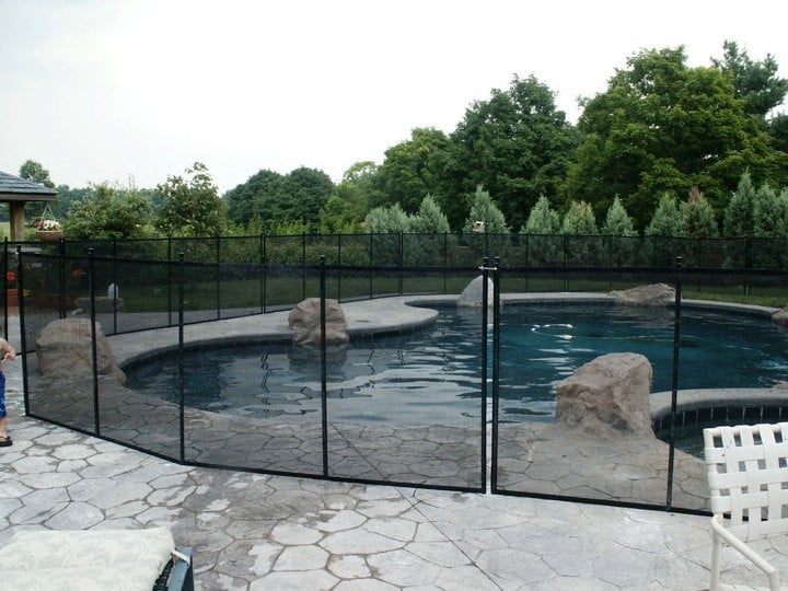 Cottage Pool Fence, Side View