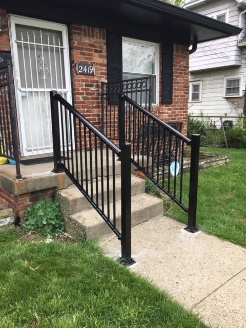 A Pair of Summit Black Aluminum Railings