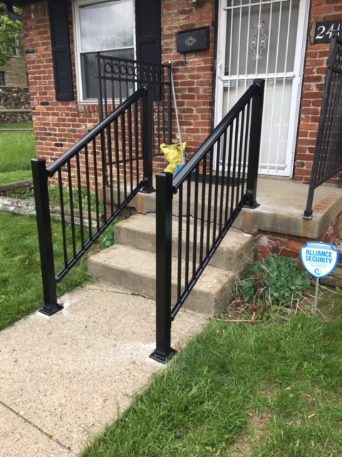 A Pair of Summit Black Aluminum Railings