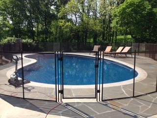 Pool Fence Stone Walkway