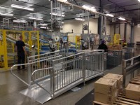 Commercial aluminum ramp installed in New England warehouse