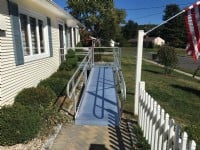 aluminum modular wheelchair ramp for front door access