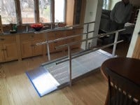 Solid surface portable ramp inside home in Connecticut