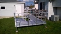 Aluminum modular wheelchair ramp installed in Joliet, IL