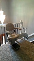 Bruno Elite curved stair lift installed for a veteran in Bartlett, IL