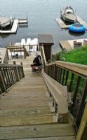 Outdoor Curved Stair Lift installed in Round Lake Park, IL