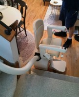 Handicare Freecurve stair lift installed in a local home