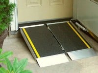 Portable wheelchair ramp for home use