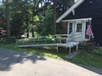aluminum modular ramp installation by Lifeway Mobility for home in Connecticut