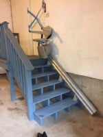 Bruno Elan stairlift in garage in Shrewsbury Connecticut