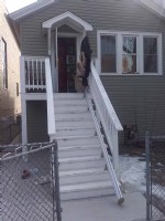 Bruno Elite Outdoor stairlift front yard Chicago