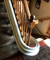 Bruno curved stairlift rail with 180 degree turn