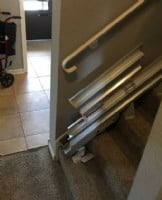 Bruno manual folding rail for stairlift