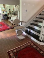 Bruno stairlift at bottom landing Lifeway Mobility