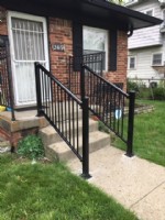 A Pair of Summit Black Aluminum Railings