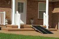 Suitcase Trifold AS Ramp, installed for front door access of home in Connecticut