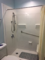 Pale Blue Barrier Free BF Shower