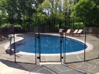 Pool Fence Stone Walkway