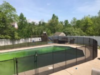 Pool Fence around Green Pool