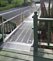 Aluminum modular wheelchair ramp installed in McHenry, IL