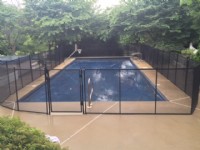 Shaded Rectangular Pool Fence