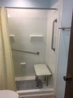 accesible shower installation by Lifeway Mobility Indianapolis