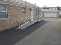 aluminum modular wheelchair ramp installation for home access in Chicago