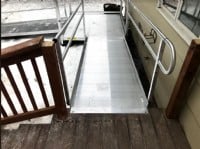 aluminum ramp installed in Minnesota in the winter