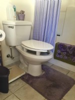 elevated toilet seat for bathroom safety with lid closed