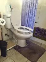 elevated toilet seat for bathroom safety
