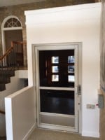 enclosed commercial lift at Lakeside Arts Park Crystal Lake Illinois