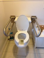 toilet safety rails wall mounted with elevated toilet seat