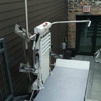 Inclined platform lift commercial building