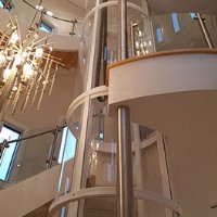 Savaria Vuelift Home Elevator, Round