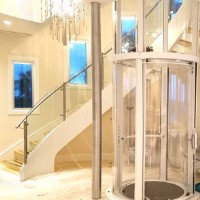 Savaria Vuelift Home Elevator, Round