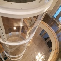 Savaria Vuelift Home Elevator, Round