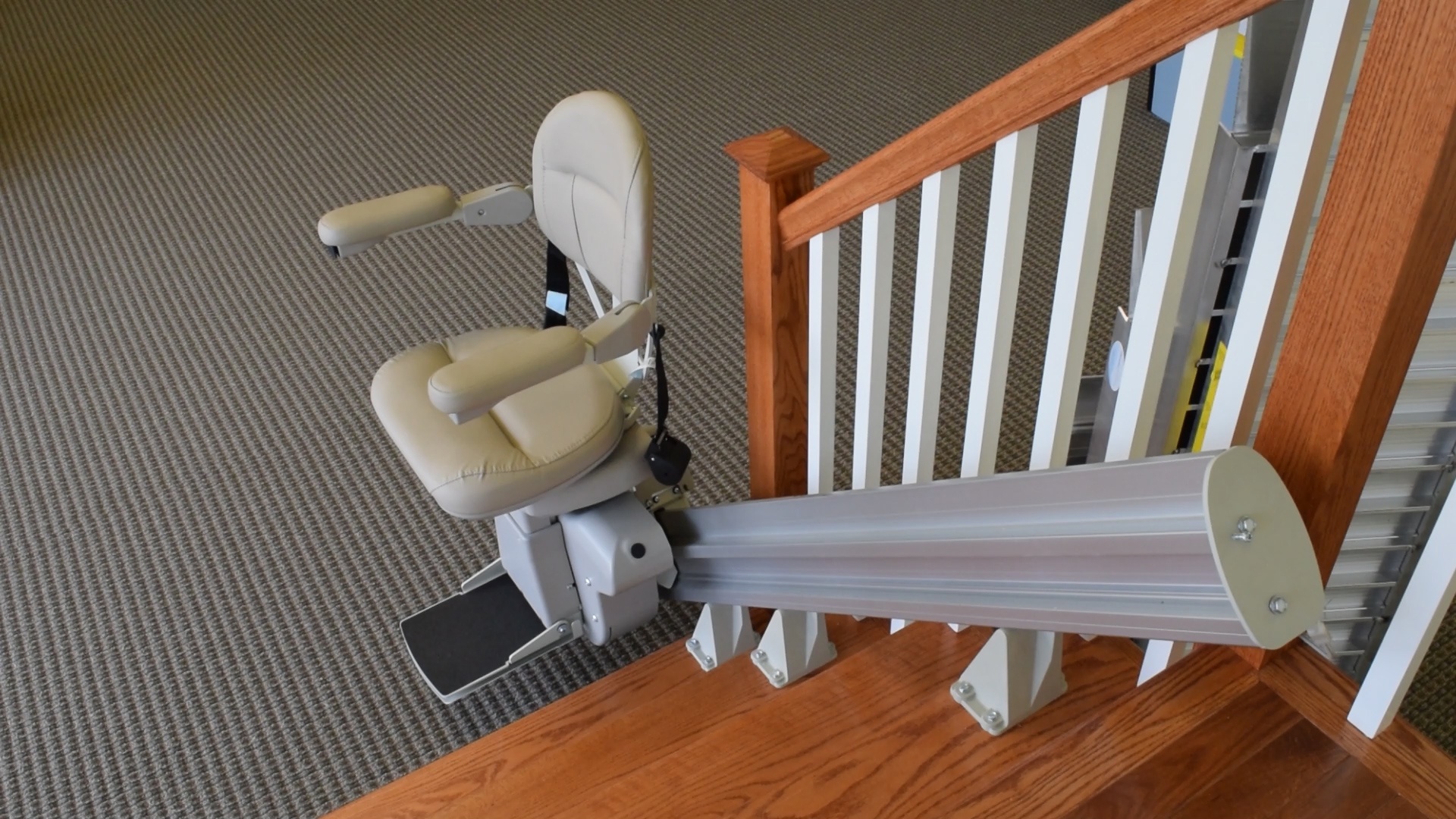 Bruno Elite stair lift in Lifeway Mobility's Showroom in Hartford, Connecticut